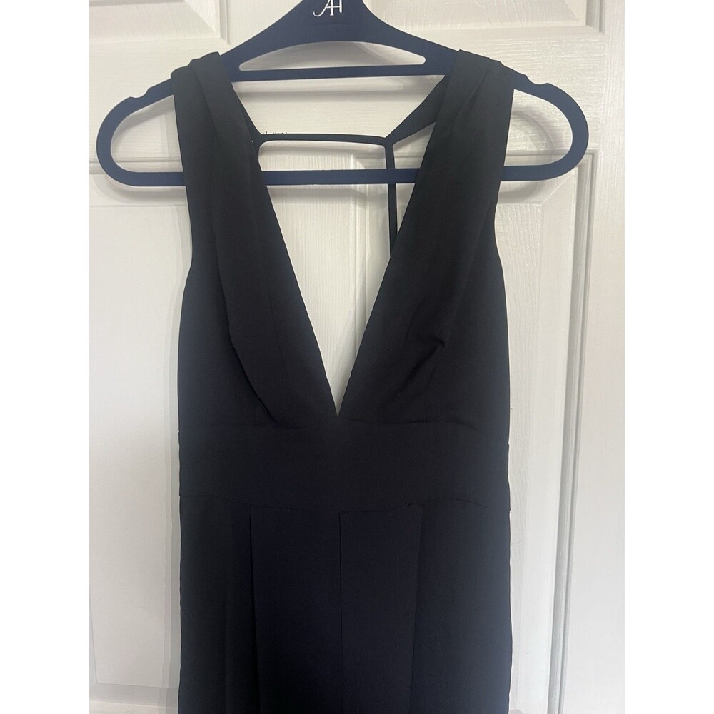 Lulus Black V Neck Wide Leg Jumpsuit Sz Small - Picture 10 of 15